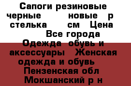 Сапоги резиновые черные Sandra новые - р.37 стелька 24.5 см › Цена ­ 700 - Все города Одежда, обувь и аксессуары » Женская одежда и обувь   . Пензенская обл.,Мокшанский р-н